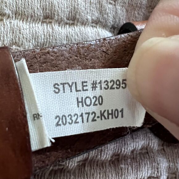 Madewell Belt Womens Small Brown Genuine Italian Leather Brass Buckle Classic - Picture 9 of 11